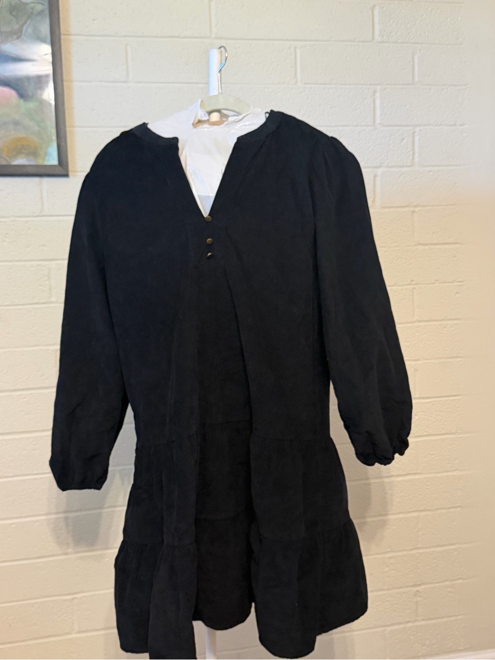 Time and Tru Tiered Cotton Corduroy Dress